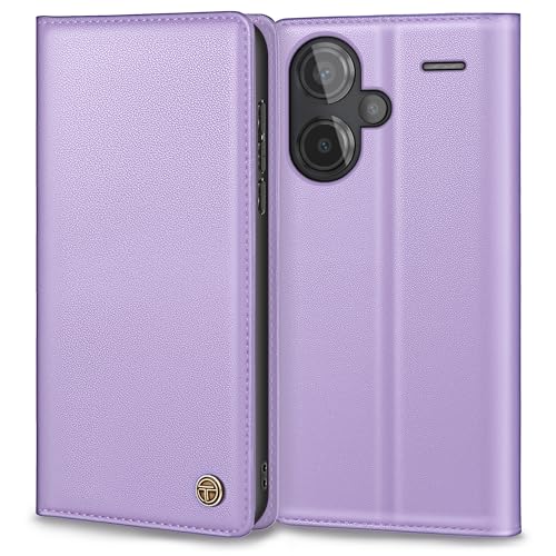 Handyhülle für Xiaomi Redmi Note 13 Pro Plus 5g Hülle, Premium Leder Schutzhülle für Redmi Note 13 Pro Plus Hülle Wallet Kartenfach Standfunktion Klappbar für Redmi Note 13 Pro+ Hülle, HellLila von Thorhülle