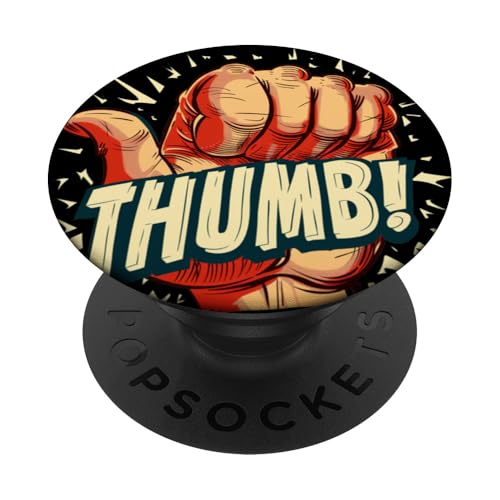 Lustiges Daumen-Rede-Kostüm PopSockets Klebender PopGrip von Thumb up Outfit