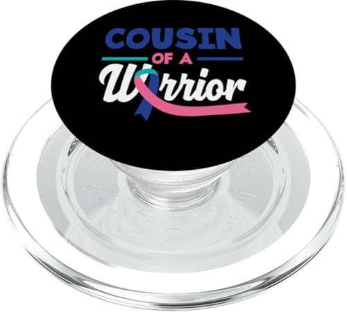 Cousin Of A Warrior Ribbon Schilddrüsenkrebs Bewusstsein PopSockets PopGrip für MagSafe von Thyroid Cancer Support and Awareness Apparel Gifts