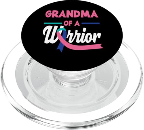 Grandma Of A Warrior Ribbon Schilddrüsenkrebs Bewusstsein PopSockets PopGrip für MagSafe von Thyroid Cancer Support and Awareness Apparel Gifts