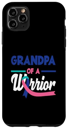 Hülle für iPhone 11 Pro Max Grandpa Of A Warrior Ribbon Schilddrüsenkrebs Bewusstsein von Thyroid Cancer Support and Awareness Apparel Gifts