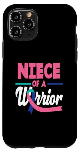 Hülle für iPhone 11 Pro Niece Of A Warrior Ribbon Schilddrüsenkrebs Bewusstsein von Thyroid Cancer Support and Awareness Apparel Gifts