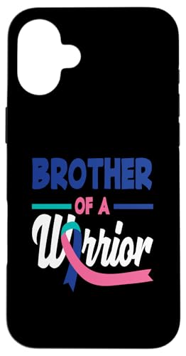 Hülle für iPhone 16 Plus Brother Of A Warrior Ribbon Schilddrüsenkrebs Bewusstsein von Thyroid Cancer Support and Awareness Apparel Gifts