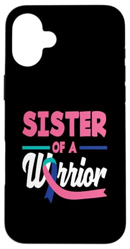 Hülle für iPhone 16 Plus Sister Of A Warrior Ribbon Schilddrüsenkrebs Bewusstsein von Thyroid Cancer Support and Awareness Apparel Gifts