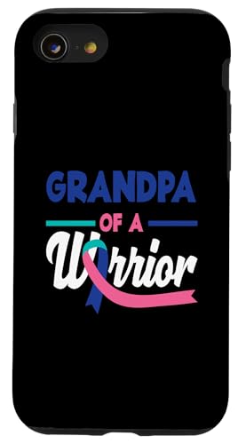 Hülle für iPhone SE (2020) / 7 / 8 Grandpa Of A Warrior Ribbon Schilddrüsenkrebs Bewusstsein von Thyroid Cancer Support and Awareness Apparel Gifts