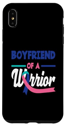 Hülle für iPhone XS Max Boyfriend Of A Warrior Ribbon Schilddrüsenkrebs Bewusstsein von Thyroid Cancer Support and Awareness Apparel Gifts