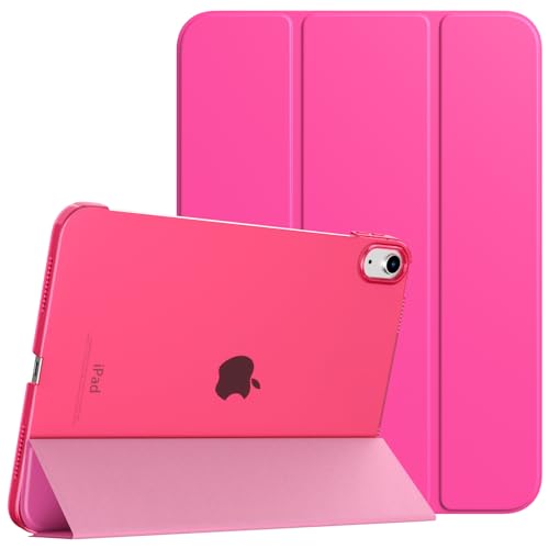 TiMOVO Hülle Kompatibel mit iPad 10 Generation 10,9 Zoll 2022, iPad 10. Hülle Schlank Smart Case Cover, Auto Schlaf/Aufwach Schutzhülle mit Transluzent Hart PC Rückhülle, Begonie Rot von TiMOVO