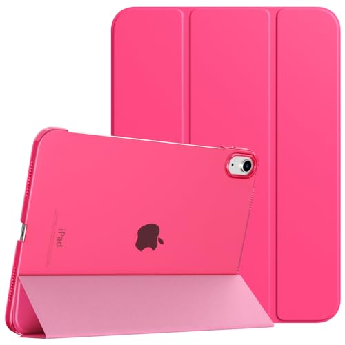 TiMOVO Hülle Kompatibel mit iPad 10 Generation 10,9 Zoll 2022, iPad 10. Hülle Schlank Smart Case Cover, Auto Schlaf/Aufwach Schutzhülle mit Transluzent Hart PC Rückhülle, Helles Rosa von TiMOVO