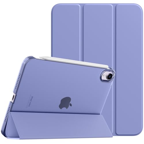 TiMOVO Hülle Kompatibel mit iPad Mini 7 A17 Pro 8,3-Zoll 2024, iPad Mini 6. Generation, Schlanke durchsichtige Cover Unterstützung Touch ID, Apple Pencil Aufladung, Auto Schlaf/Wach, Lavendel von TiMOVO