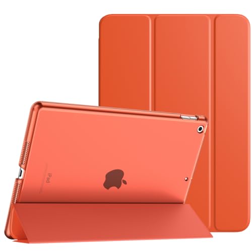 TiMOVO Hülle für iPad 9. Generation 2021/iPad 8. Generation 2020/iPad 7. Generation 2019, Ultra Dünn Durchscheinend Schutzhülle Smart Cover mit Auto Schlafen/Wachen für iPad 10,2 Zoll, Orange von TiMOVO