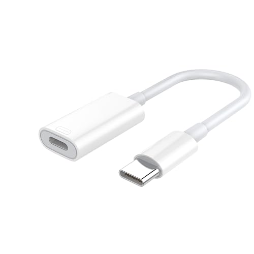 TiMOVO Lightning auf USB C Adapter für iPhone 15 Pro Max/15 Pro/15 Plus, 1 Stück Typ-C Ladekabel, Unterstützt 35 W Schnellladung & Datenübertragung, Lightning Konverter für iPad, Nicht für Audio OTG von TiMOVO