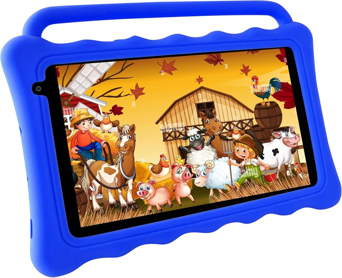 Tibuta Kindersicherungsmodus, Kleinkinder 1024 x 600 IPS HD-Display Tablet (7", 32 GB, Android 12, mit kinderfreundlicher Hülle für die Kids Edition WiFi) von Tibuta