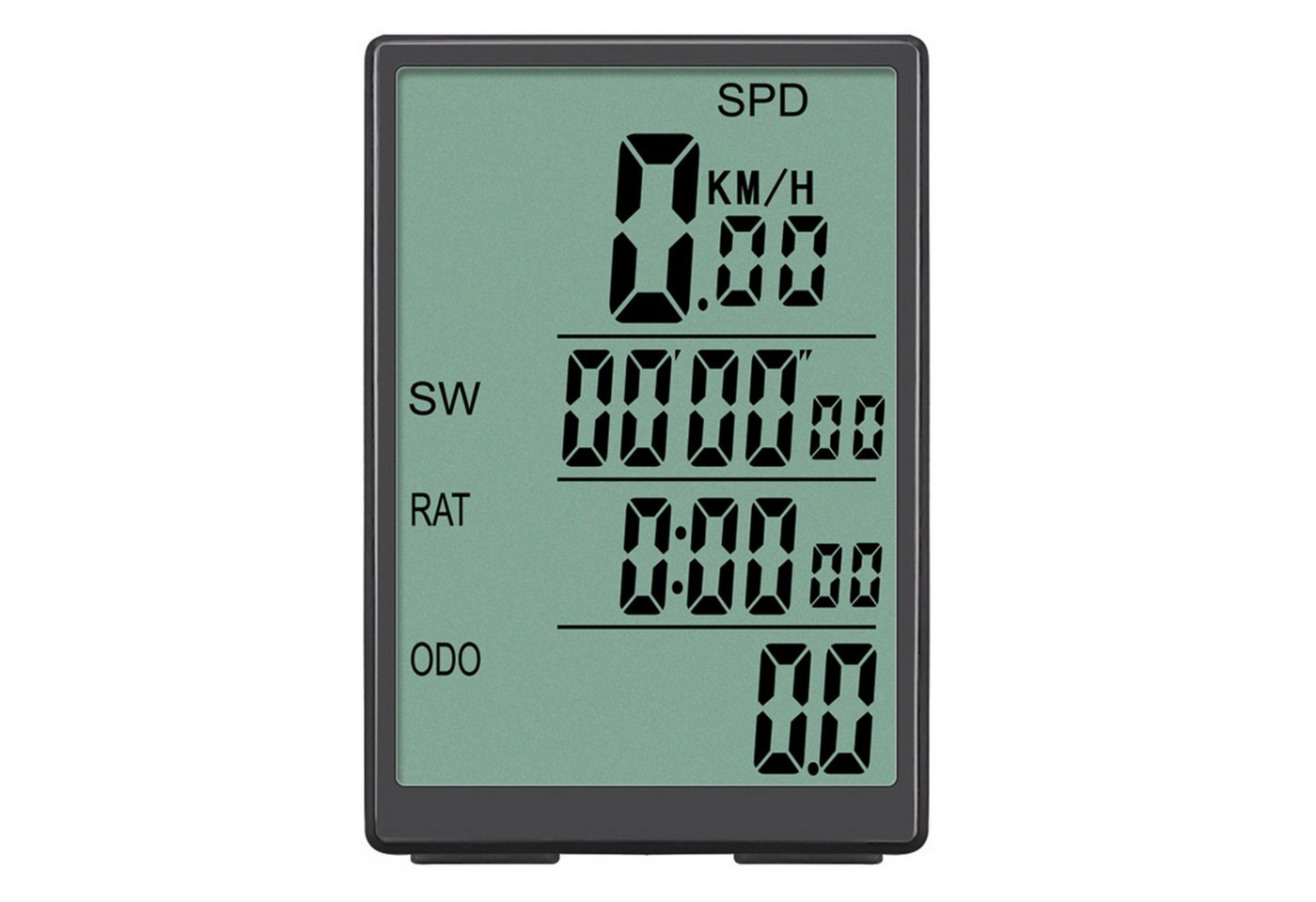 Tidyard Fahrradcomputer Kabelloser Fahrradcomputer,Wasserdichter Tachometer (mit grüner LCD-Hintergrundbeleuchtung) von Tidyard