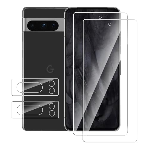 Tieeyivv Schutzfolie für Google Pixel 8 Pro Schutzglas Panzer Schutz Glas und Kamera Schutzfolie Vollständige Abdeckung Displayschutzfolie, Bläschenfrei, Kratzfest, 9H Härte, Anti-Fingerabdruck von Tieeyivv