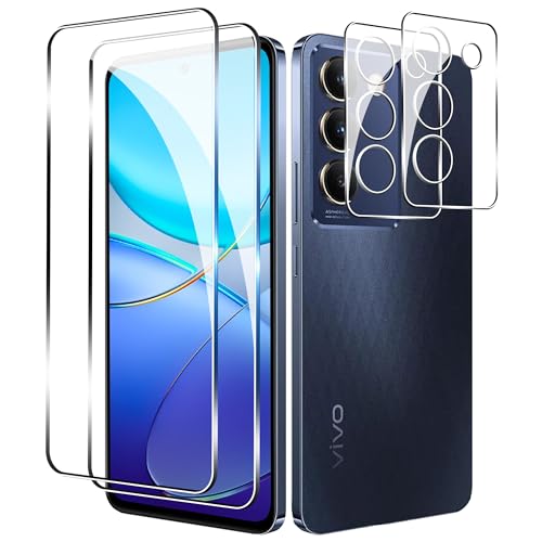 Tieeyivv Schutzfolie für VIVO V30 Lite 4G/VIVO V40 SE 5G Panzerfolie Schutzglas für Panzerglas und Kamera Schutzfolie Vollständige Abdeckung Displayschutzfolie,9H Härte, Anti-Fingerabdruck von Tieeyivv