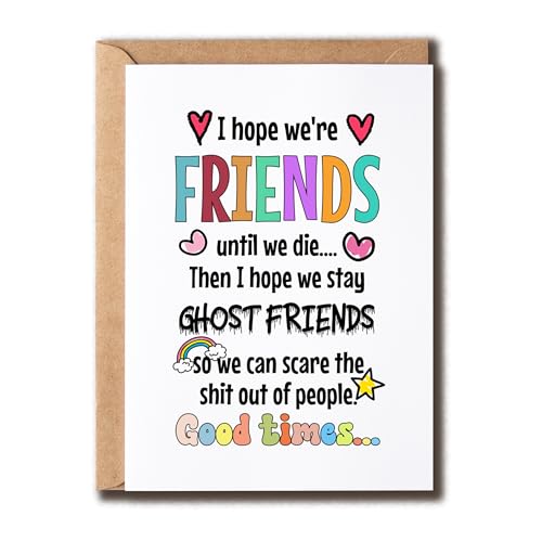 Lustige Karte für den besten Freund – "I Hope We're Friends Until We Die" Karte – Geschenk für beste Freunde – Geburtstagskarte für Freunde von TienDucCards