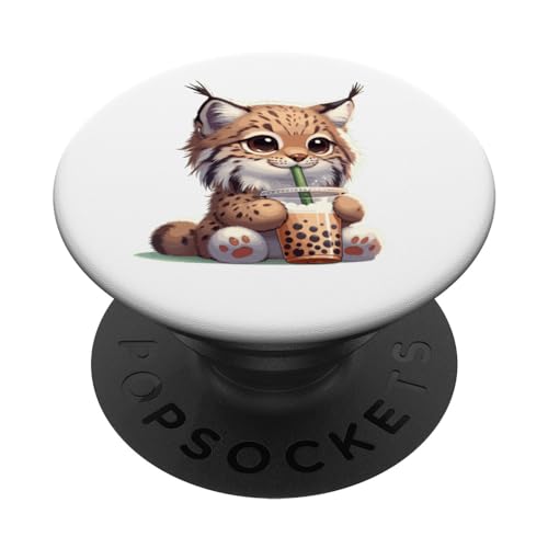 Kawaii Luchse Bubble Tea Boba Luchs PopSockets Klebender PopGrip von Tier Designs im Kawaii Stil hier entdecken