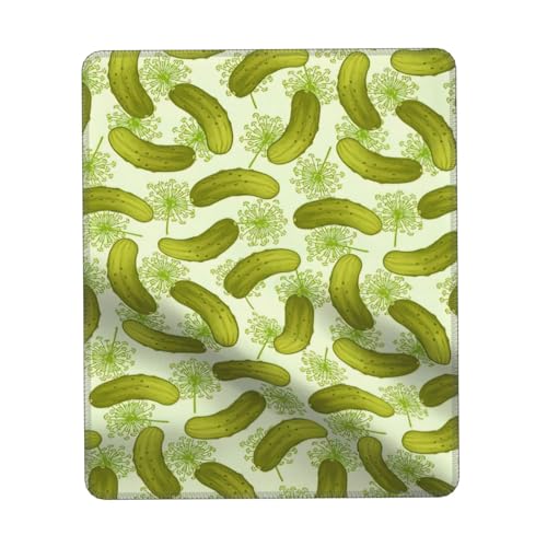 Mauspad mit Sushi-Dill-Pickles-Druck, Gaming-Mauspad, Mauspad für Büro, Laptop, Schreibtisch, Damen und Herren, 25,4 x 30,5 cm, 20,4 x 24,1 cm von TietYaer