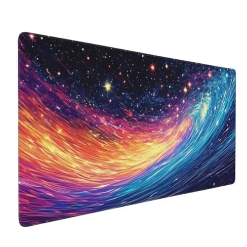 Abstrakte Farbe Mauspad, Gaming Mauspad, Mousepad 800x400x3 mm Schreibtischunterlage groß - XXL Verbessert Präzision und Geschwindigkeit Wasserdicht und rutschfest Geeignet für Büro und Spiele Y-6849 von Tifnuer