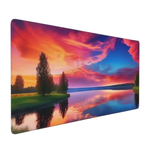 Gaming Mauspad Bunter Himmel Mauspad XXL 1500x800x3 mm XXL Mousepad, Mauspad Gaming Zubehör mit Anti Rutsch Basis Mouse Pad Wasserdicht und Langlebig für Maus und Tastatur, Home Decor Y-6468 von Tifnuer