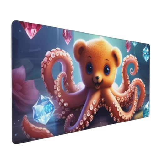 Mauspad XXL,1500x800 mm, Anime Octopus Gaming Mauspad, Schreibtischunterlage Mousepad Vernähte Kanten WassXerdicht Anti-Rutsch, für Gaming Zubehör Deko, Stabiler Halt auf Glatten Oberflächen Y-7964 von Tifnuer