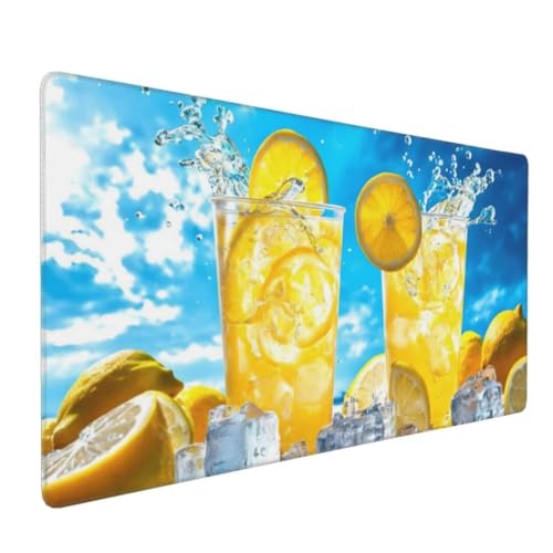 Sommercitrone Mauspad, Gaming Mauspad, Mousepad 800x400x3 mm Schreibtischunterlage groß - XXL Verbessert Präzision und Geschwindigkeit Wasserdicht und rutschfest Geeignet für Büro und Spiele Y-3846 von Tifnuer