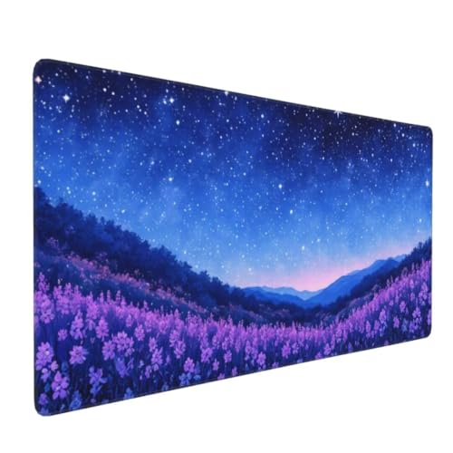 Sternenhimmel Lavendel Mauspad, Gaming Mauspad, Mousepad 1500x800x3 mm Schreibtischunterlage groß Verbessert Präzision und Geschwindigkeit Wasserdicht und rutschfest Geeignet für Büro Spiele Y-4576 von Tifnuer