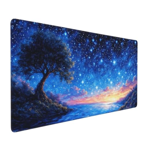 Sternenhimmelbaum Mauspad, Gaming Mauspad, Mousepad 1500x800x3 mm Schreibtischunterlage groß - XXL Verbessert Präzision und Geschwindigkeit Wasserdicht und rutschfest Geeignet für Büro Spiele Y-4477 von Tifnuer