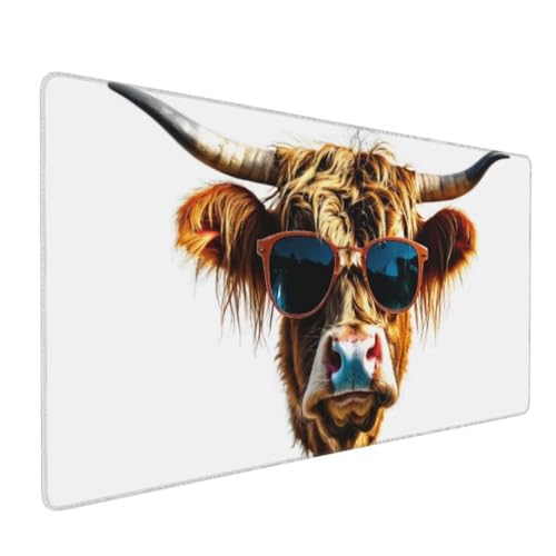 Tierrinder Mauspad, Gaming Mauspad XXL, Mousepad 1500x800x3 mm Schreibtischunterlage groß - XXL Verbessert Präzision und Geschwindigkeit Wasserdicht und rutschfest Geeignet für Büro und Spiele Y-8404 von Tifnuer