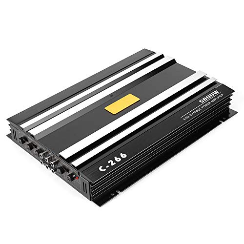 Auto -Stereo -Audioverstärker, 12V 5800W Lautsprecher Power Amp 4 Lautsprecher Verbindung Hochwertiges Eisen- und Aluminiumlegierung Universal für LKW von Tihebeyan