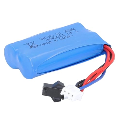 Lithium-Batterie, 7,4 V, 1200 MAh, Lithium-Batterie, 5 C Rate mit SM Black Plug, Lipo 14500 Batterie für Elektrisches Spielzeug von Tihebeyan