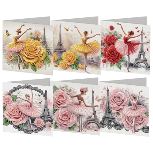 Tikhell DIY Diamond Painting Grußkarte, 5D DIY Diamant Malerei Weihnachtskarte Kits Diamond Art Christams Karte Danke für Familie, Freunde und Liebhaber von Tikhell