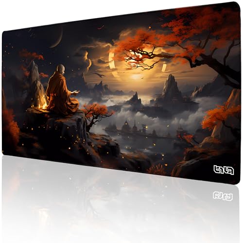 Tilt Schreibtischunterlage 100x50 cm Gaming Mauspad XXL | Rutschfester Mousepad Groß für Schreibtisch und PC Gadgets | Wasserdichter Desk Mat (Monk's Zen) von Tilt