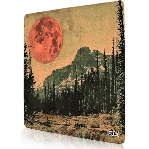 Tilt Schreibtischunterlage 30x30 cm Gaming Mauspad | Rutschfester Mousepad Groß für Schreibtisch und PC Gadgets | Wasserdichter Desk Mat (Crimson Moon) von Tilt