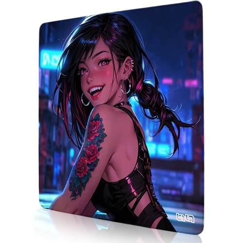 Tilt Schreibtischunterlage 30x30 cm Gaming Mauspad | Rutschfester Mousepad Groß für Schreibtisch und PC Gadgets | Wasserdichter Desk Mat (Cyberpunk Passion) von Tilt