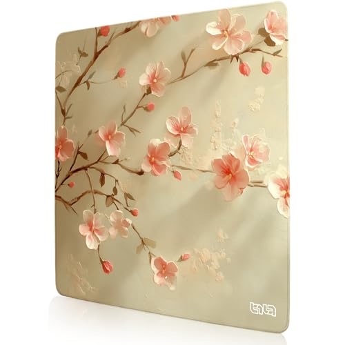 Tilt Schreibtischunterlage 30x30 cm Gaming Mauspad | Rutschfester Mousepad Groß für Schreibtisch und PC Gadgets | Wasserdichter Desk Mat (Delicate Flower) von Tilt