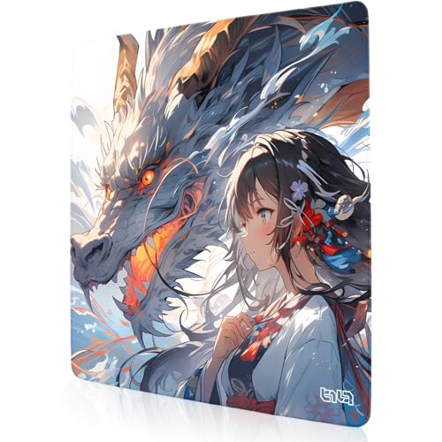 Tilt Schreibtischunterlage 30x30 cm Gaming Mauspad | Rutschfester Mousepad Groß für Schreibtisch und PC Gadgets | Wasserdichter Desk Mat (Dragon Guardianess) von Tilt