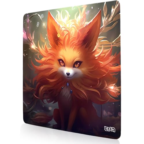 Tilt Schreibtischunterlage 30x30 cm Gaming Mauspad | Rutschfester Mousepad Groß für Schreibtisch und PC Gadgets | Wasserdichter Desk Mat (Enchanted Fox) von Tilt