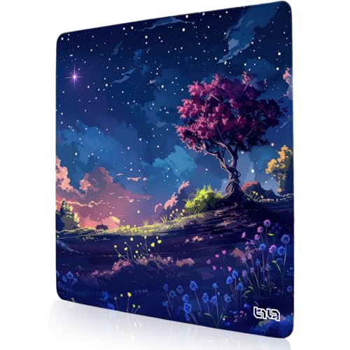 Tilt Schreibtischunterlage 30x30 cm Gaming Mauspad | Rutschfester Mousepad Groß für Schreibtisch und PC Gadgets | Wasserdichter Desk Mat (Fairy Tale Night) von Tilt