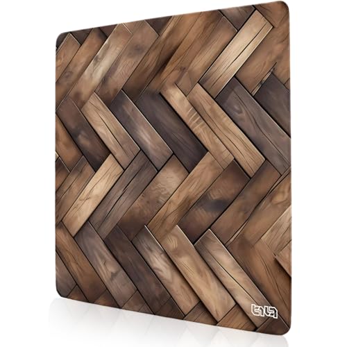 Tilt Schreibtischunterlage 30x30 cm Gaming Mauspad | Rutschfester Mousepad Groß für Schreibtisch und PC Gadgets | Wasserdichter Desk Mat (Oak Floor) von Tilt