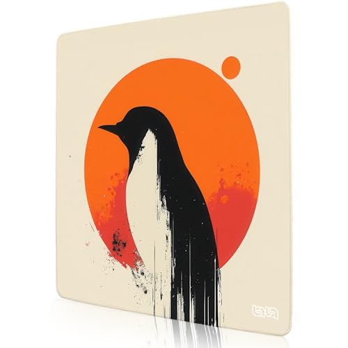 Tilt Schreibtischunterlage 30x30 cm Gaming Mauspad | Rutschfester Mousepad Groß für Schreibtisch und PC Gadgets | Wasserdichter Desk Mat (Planet Penguin) von Tilt