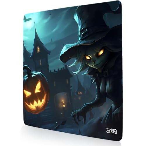 Tilt Schreibtischunterlage 30x30 cm Gaming Mauspad | Rutschfester Mousepad Groß für Schreibtisch und PC Gadgets | Wasserdichter Desk Mat (Pumpkin Bomb) von Tilt