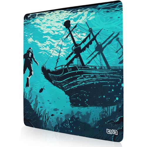 Tilt Schreibtischunterlage 30x30 cm Gaming Mauspad | Rutschfester Mousepad Groß für Schreibtisch und PC Gadgets | Wasserdichter Desk Mat (Sunken Pearl) von Tilt