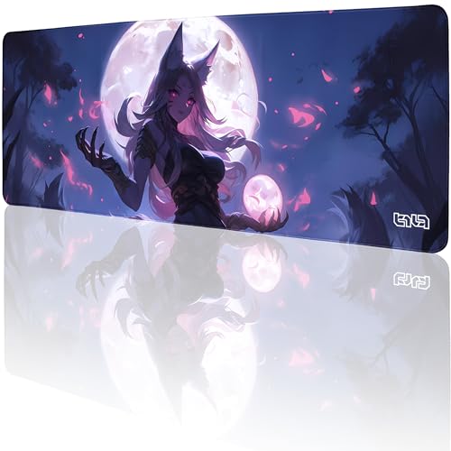 Tilt Schreibtischunterlage 80x30 cm Gaming Mauspad XXL | Rutschfester Mousepad Groß für Schreibtisch und PC Gadgets | Wasserdichter Desk Mat (Moonlit Vixen) von Tilt