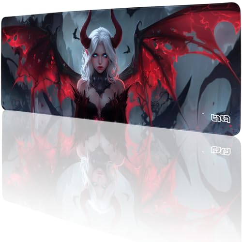 Tilt Schreibtischunterlage 80x30 cm Gaming Mauspad XXL | Rutschfester Mousepad Groß für Schreibtisch und PC Gadgets | Wasserdichter Desk Mat (Nyx The Succubus) von Tilt