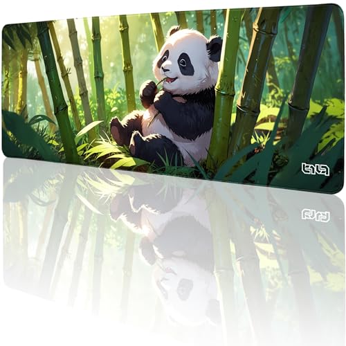 Tilt Schreibtischunterlage 80x30 cm Gaming Mauspad XXL | Rutschfester Mousepad Groß für Schreibtisch und PC Gadgets | Wasserdichter Desk Mat (Panda and The Tasty Bamboo) von Tilt