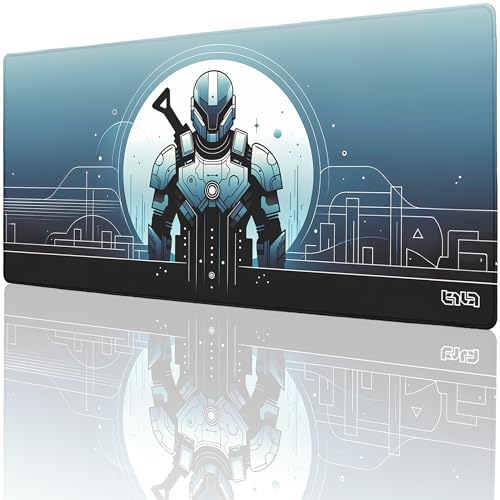 Tilt Schreibtischunterlage 90x40 cm Gaming Mauspad XXL | Rutschfester Mousepad Groß für Schreibtisch und PC Gadgets | Wasserdichter Desk Mat (Guardian of the Future) von Tilt