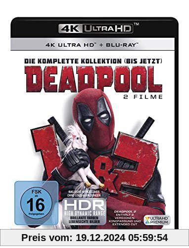 Deadpool 1+2  (3 Blu-rays 4K Ultra HD) (+ 3 Blu-rays 2D) von Tim Miller