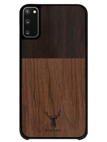 Timber&Jack - Samsung Galaxy S20 Holz Handyhülle aus geräucherter Eiche & Walnuss 100% Echtholz & Handarbeit (Galaxy S20) von Timber&Jack