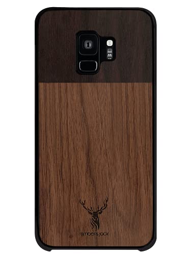 Timber&Jack - Samsung Galaxy S9 Holz Handyhülle aus geräucherter Eiche & Walnuss 100% Echtholz & Handarbeit (Galaxy S9) von Timber&Jack